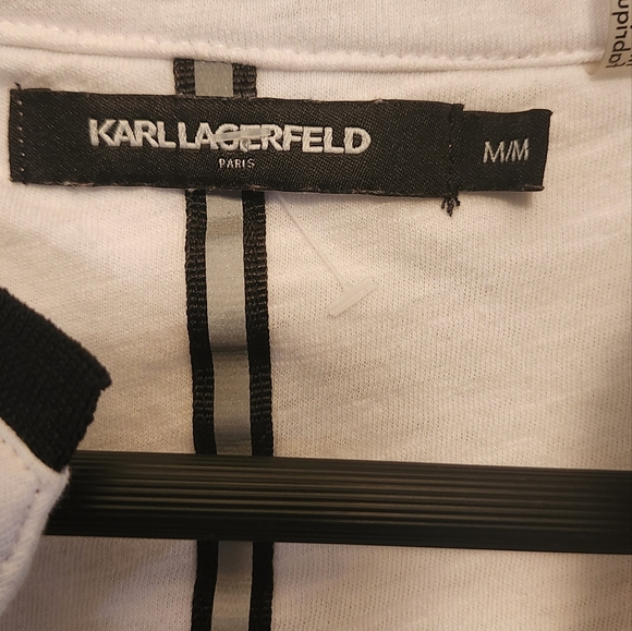 Karl‎ Lagerfeld Mens White Button-Up Shirt Size Medium. Short Sleeve. - Picture 3 of 6